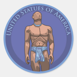 Amerikanska officiellens swag-löpverk runt klistermärke