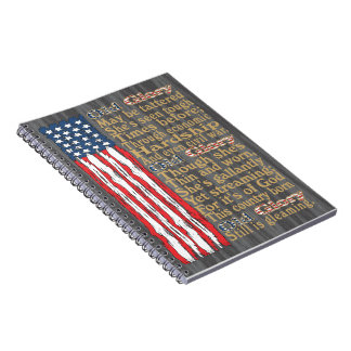 Amerikanska Old glory-bannern Dikt Anteckningsbok