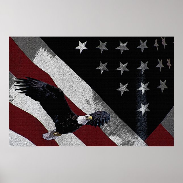 Amerikanska örn 36 x 24 Poster (Framsidan)
