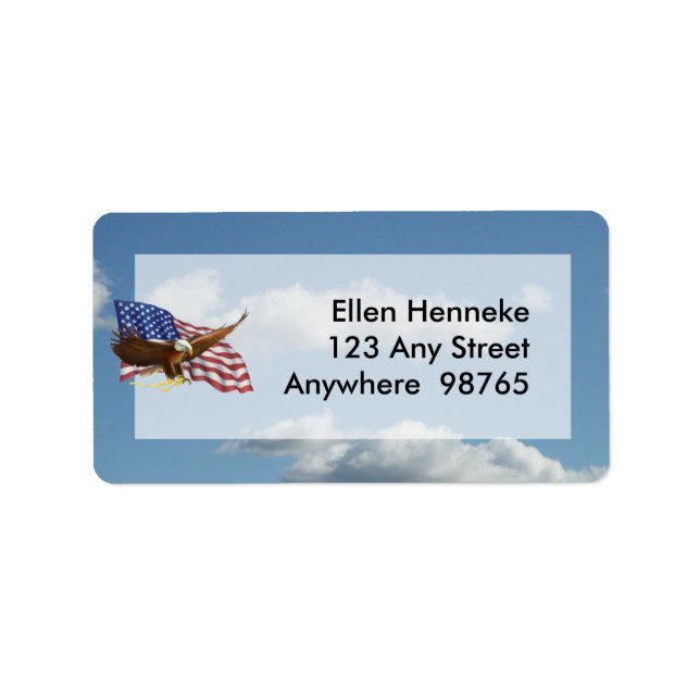 Amerikanska Örn Adressetikett (Framsidan)