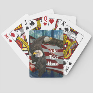 Amerikanska Örn-amerikanska Flagga Casinokort