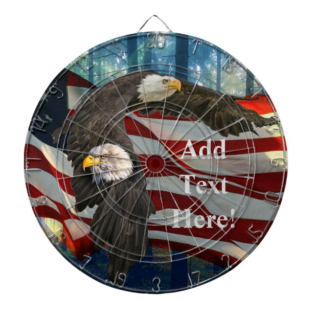 Amerikanska Örn-amerikanska Flagga Darttavla (Framsidan)
