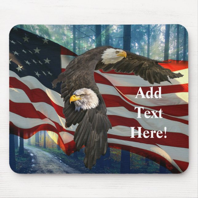 Amerikanska Örn-amerikanska Flagga Musmatta (Framsidan)