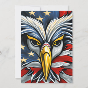 Amerikanska Örn Flagga Julkort
