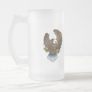 Amerikanska Örn Frostat Ölglas