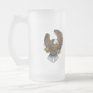 Amerikanska Örn Frostat Ölglas