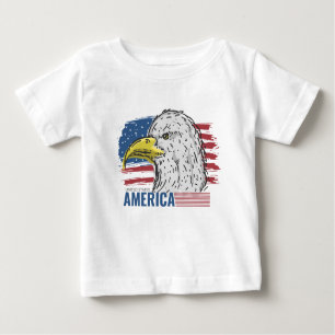 Amerikanska örn i USA flagga T Shirt