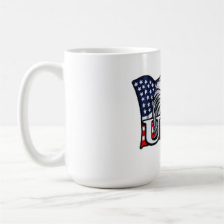 Amerikanska Örn med USA flagga - Patriotiska USA Kaffemugg