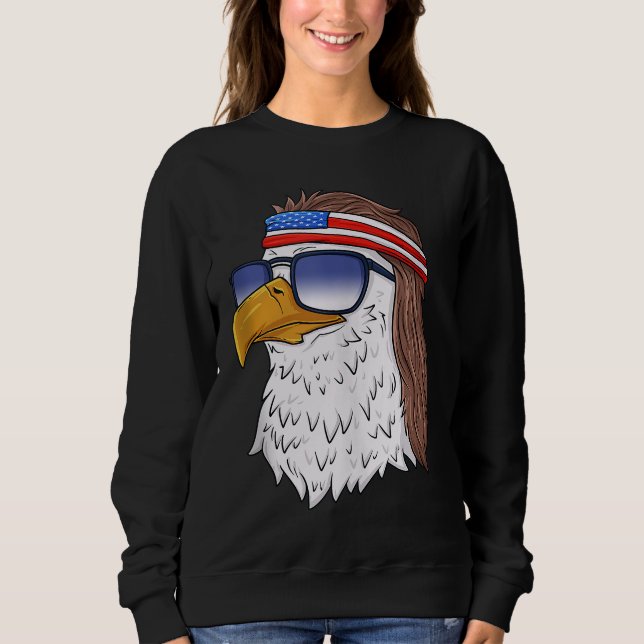 Amerikanska Örn Mullet 4:e juli Funny USA P T Shirt (Framsida)