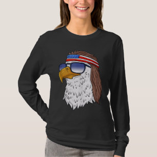 Amerikanska Örn Mullet 4:e juli Funny USA P T Shirt