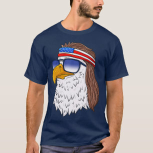 Amerikanska Örn Mullet 4:e juli Funny USA T Shirt