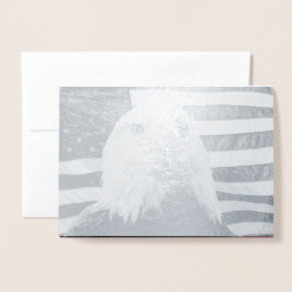 Amerikanska Örn och amerikanska Flagga Folierat Kort