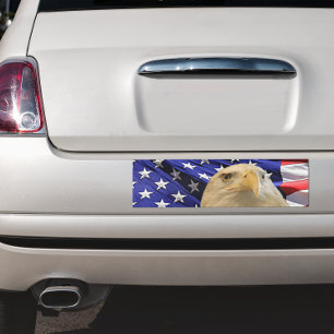 Amerikanska Örn och Flagga Bildekal