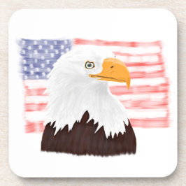 Amerikanska Örn och Flagga - genomskinligt vita. Underlägg