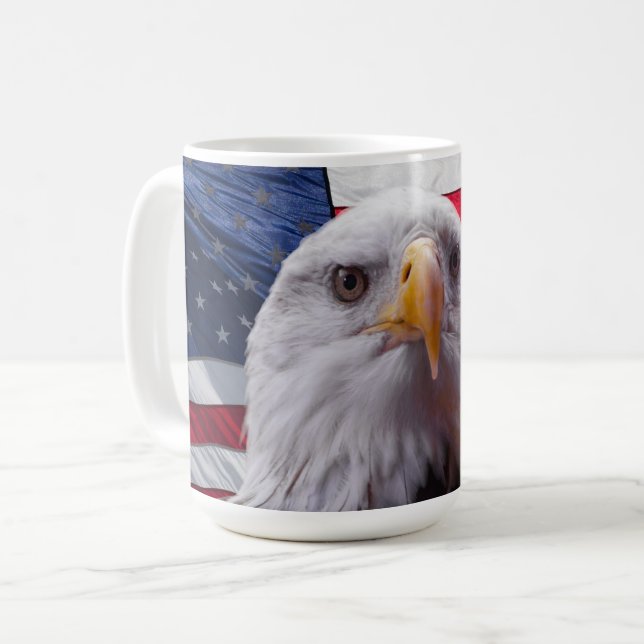 Amerikanska örn och Flagga Kaffemugg (Framsida vänster)