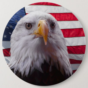 Amerikanska Örn och flagga Knapp