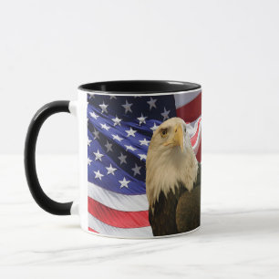Amerikanska Örn och Flagga Mugg