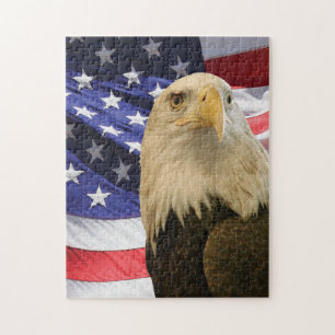 Amerikanska Örn och Flagga Pussel