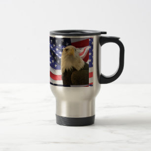 Amerikanska Örn och Flagga Resemugg