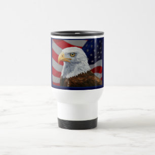 Amerikanska Örn och Flagga Resemugg