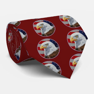 Amerikanska Örn och Flagga Slips