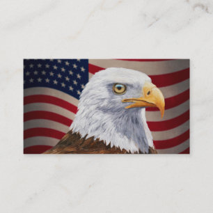 Amerikanska Örn och Flagga Visitkort