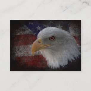 Amerikanska Örn på Flagga Visitkort