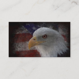 Amerikanska Örn på Flagga Visitkort