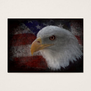 Amerikanska Örn på Flagga Visitkort