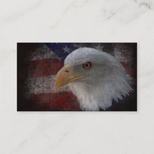 Amerikanska Örn på Flagga Visitkort