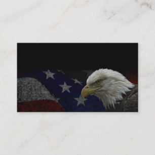 Amerikanska Örn på Flagga Visitkort