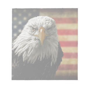 Amerikanska Örn på Grunge Flagga Anteckningsblock