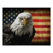 Amerikanska Örn på Grunge Flagga