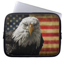 Amerikanska Örn på Grunge Flagga
