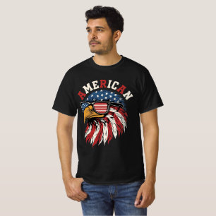 Amerikanska Örn Patriotiska Solglasögon T Shirt