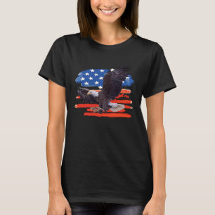 Amerikanska Örn USA flagga 4 juli Eagle Fl T Shirt