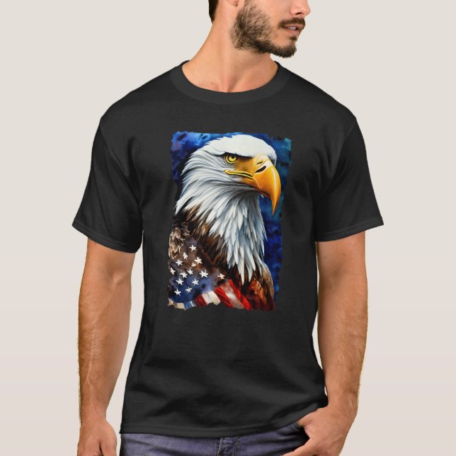 Amerikanska Örn USA flagga Freedom Manar Women Pat T Shirt (Framsida)
