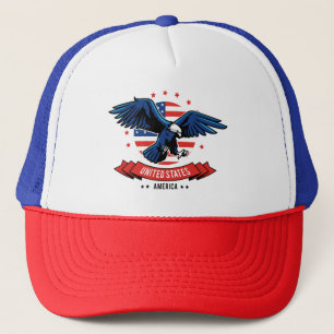 Amerikanska örnet med Flagga Färg Stars & Rand Keps