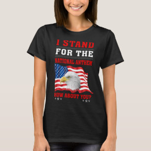 Amerikanska öron jag står för nationalhymnen t shirt