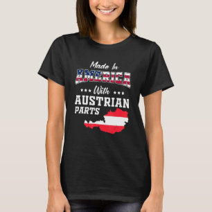 Amerikanska österrikiska delar Österrike Karta USA T Shirt