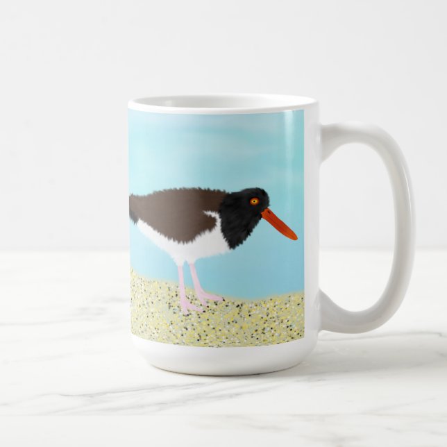 Amerikanska oystercatchers på Beach Kaffemugg (Höger)