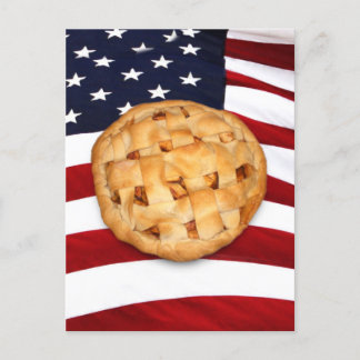 Amerikanska Paj (Apple Paj med amerikanska Flagga) Vykort