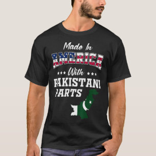 Amerikanska pakistanska delar Pakistan Karta USA f T Shirt