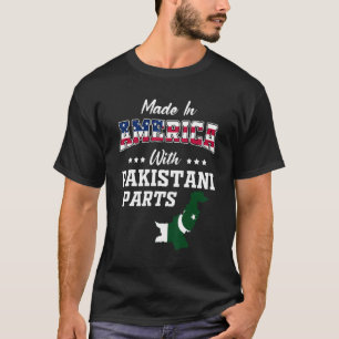 Amerikanska pakistanska delar Pakistan Karta USA f T Shirt