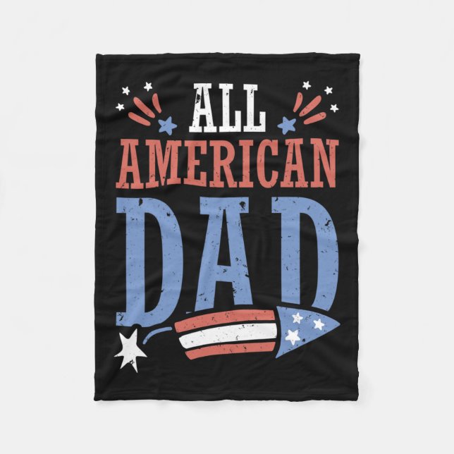 Amerikanska Pappa 4:e juli: Beskyddaroberoende Fleecefilt (Framsidan)