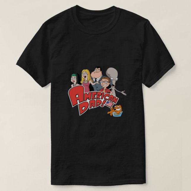 Amerikanska Pappa-familjen med Logotyp Essential T Shirt (Design framsida)