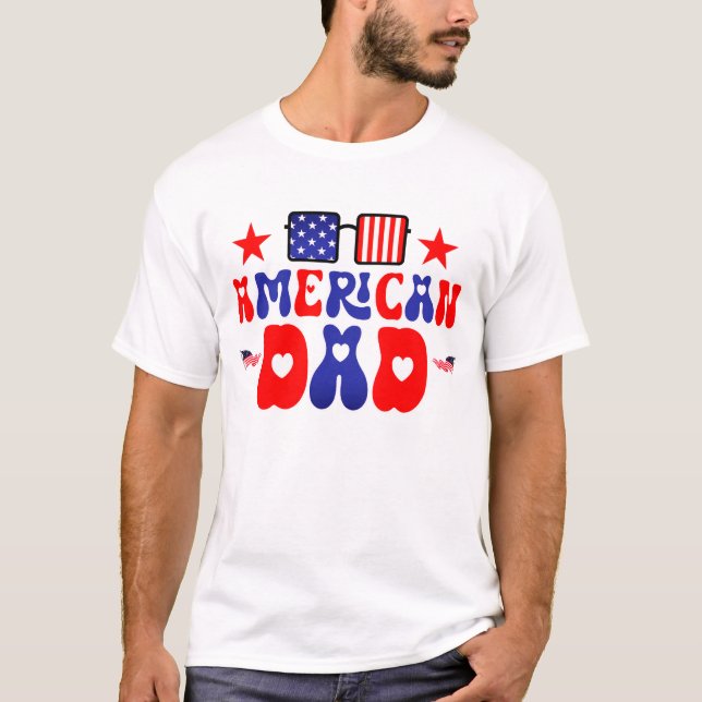 Amerikanska Pappa T Shirt (Framsida)