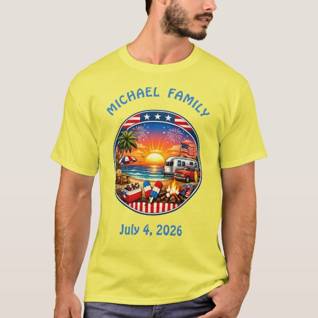 Amerikanska partaj-shirts t shirt (Framsida)