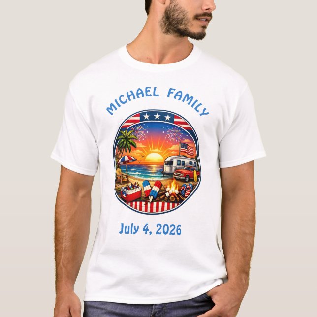 Amerikanska partajösskjortor t shirt (Framsida)