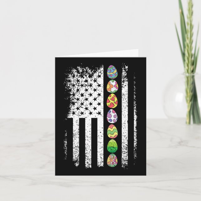 Amerikanska Påskägget Hunting Coola Patriotic Sp Kort (Framsida)